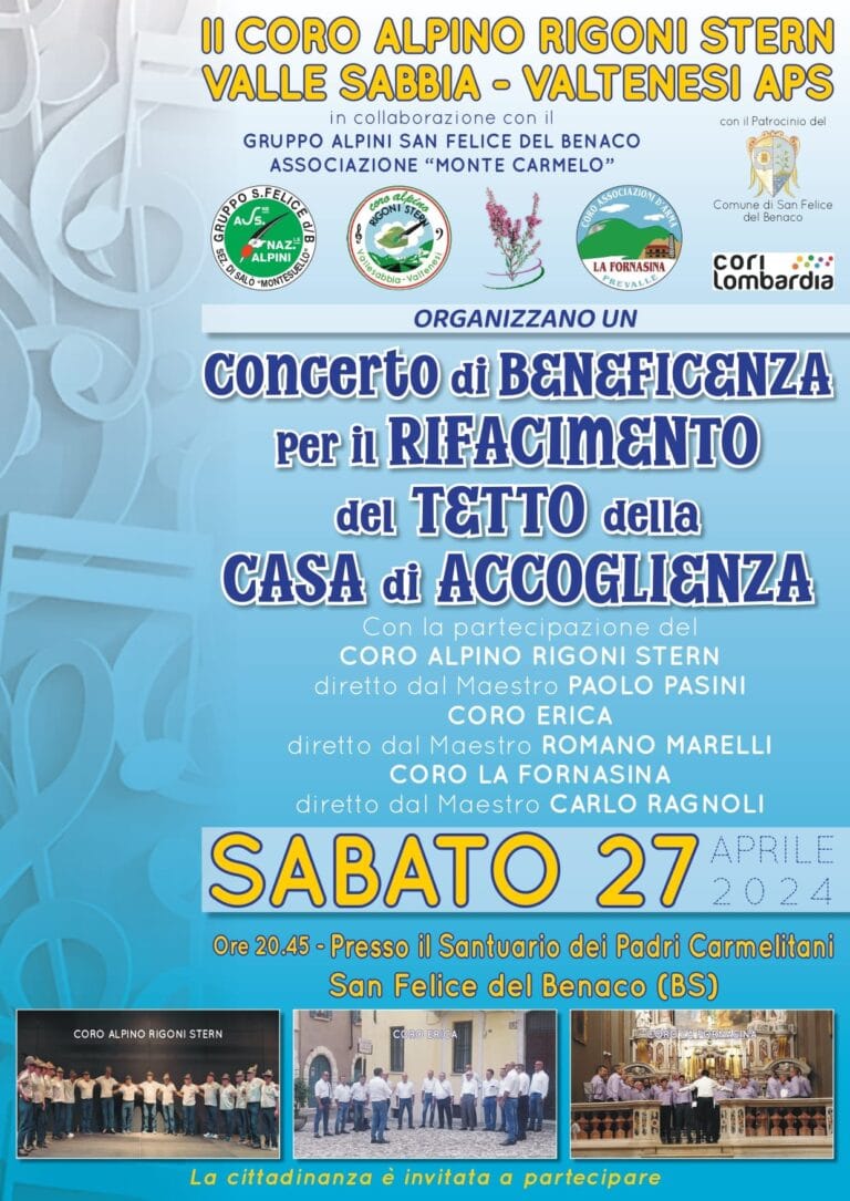 Solidarity concert for the San Felice welcoming home with the Alpini choir