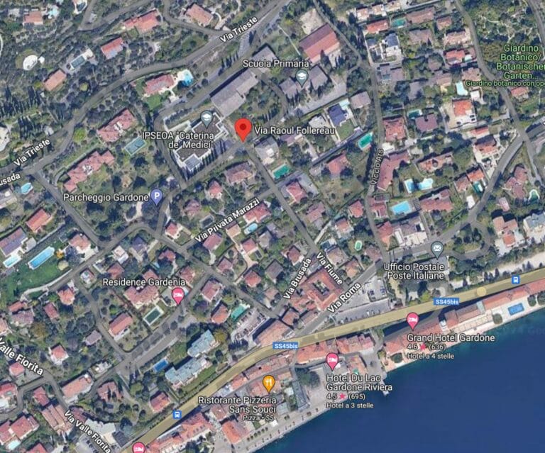 Demolition of the former “Caterina De’ Medici” hotel school begins in Gardone Riviera