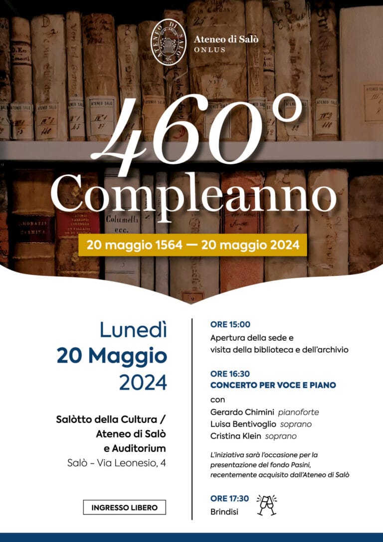 Ateneo di Salò: 460th Anniversary and Cultural Treasures