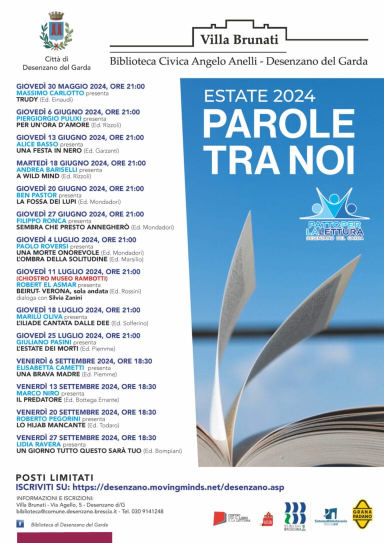 Words Among Us”: Summer Literary Review at Villa Brunati in Desenzano del Garda
