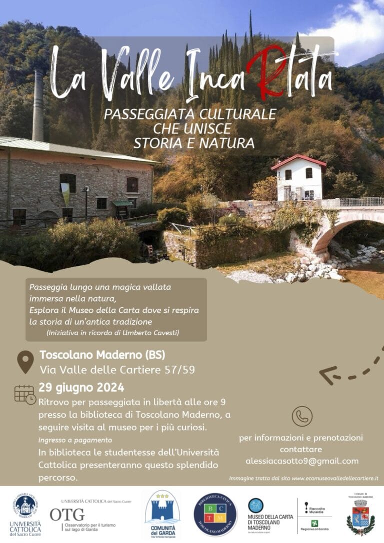 The IncaRtata Valley Project: Enhancing the Toscolano Maderno Paper Museum