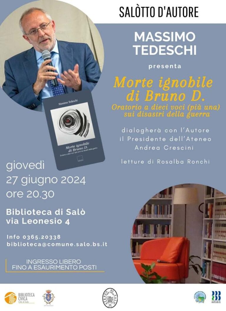 Massimo Tedeschi presents his new book at the Ateneo of Salò