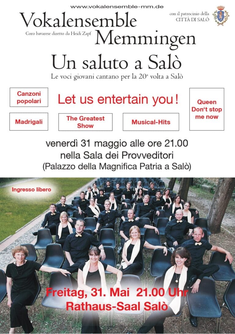 The Vokalensemble Memmingen choir performs in Salò
