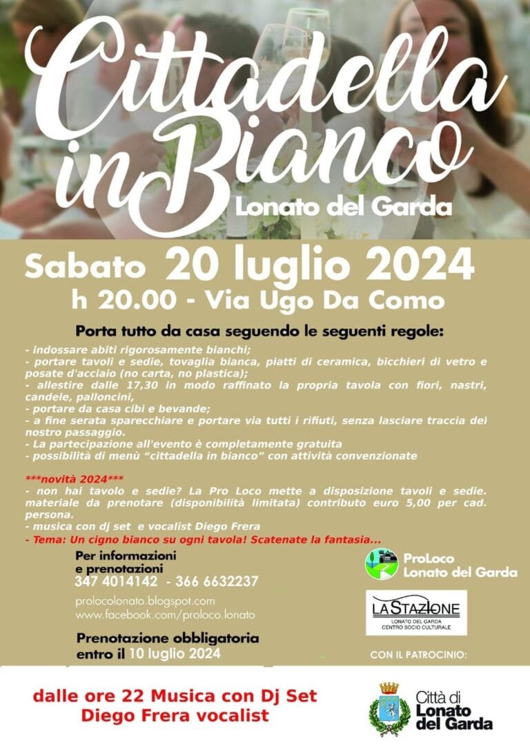 Total White Dinner: Lonato del Garda dresses in white