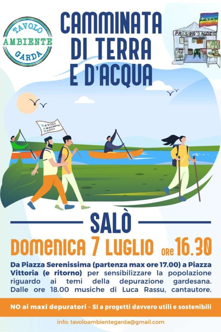 Walk against Garda Chiese purifiers: Environmental protest on Lake Garda