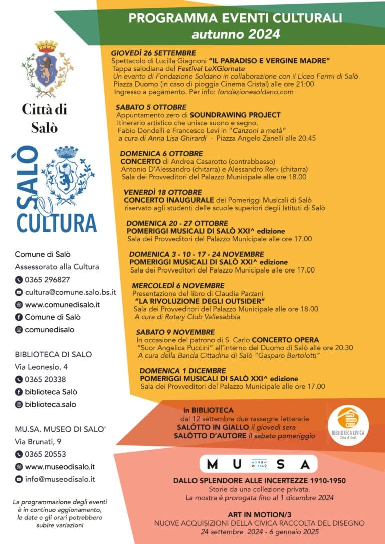 Events in Salò: A Fall Rich in Culture, Music, and Craftsmanship