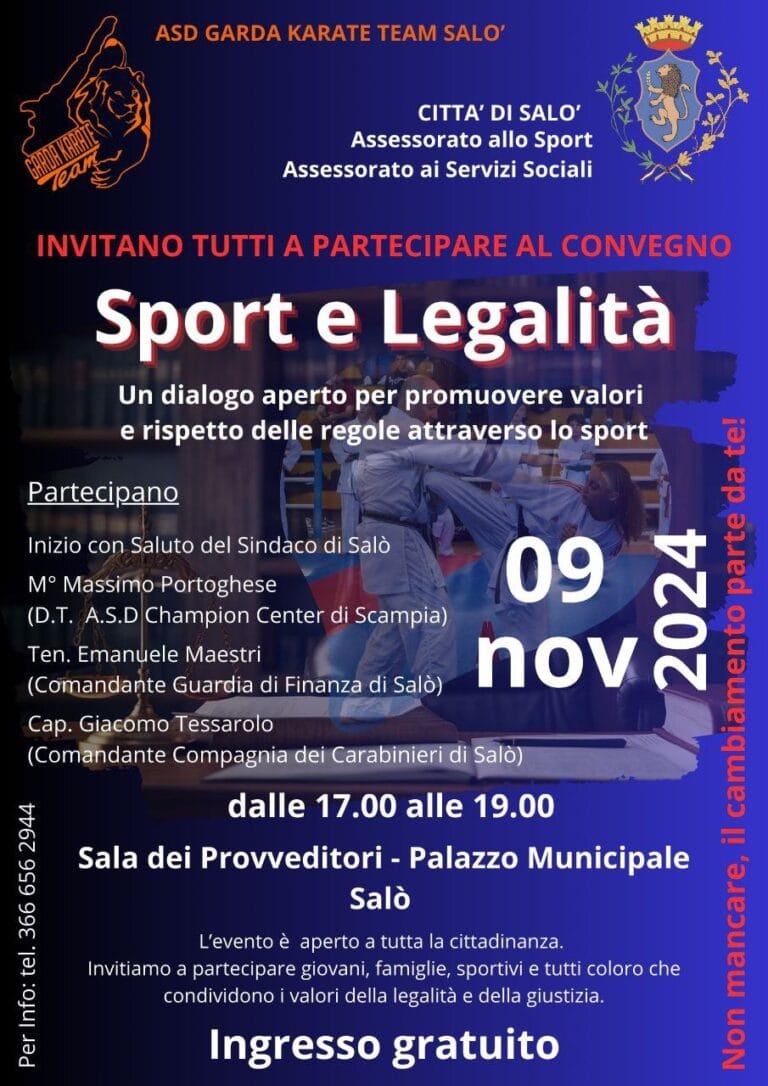 Conference on Sports and Legality in Salò: November 9, 2024