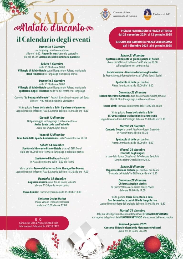 Christmas Events in Salò: The Complete Program 2024-2025