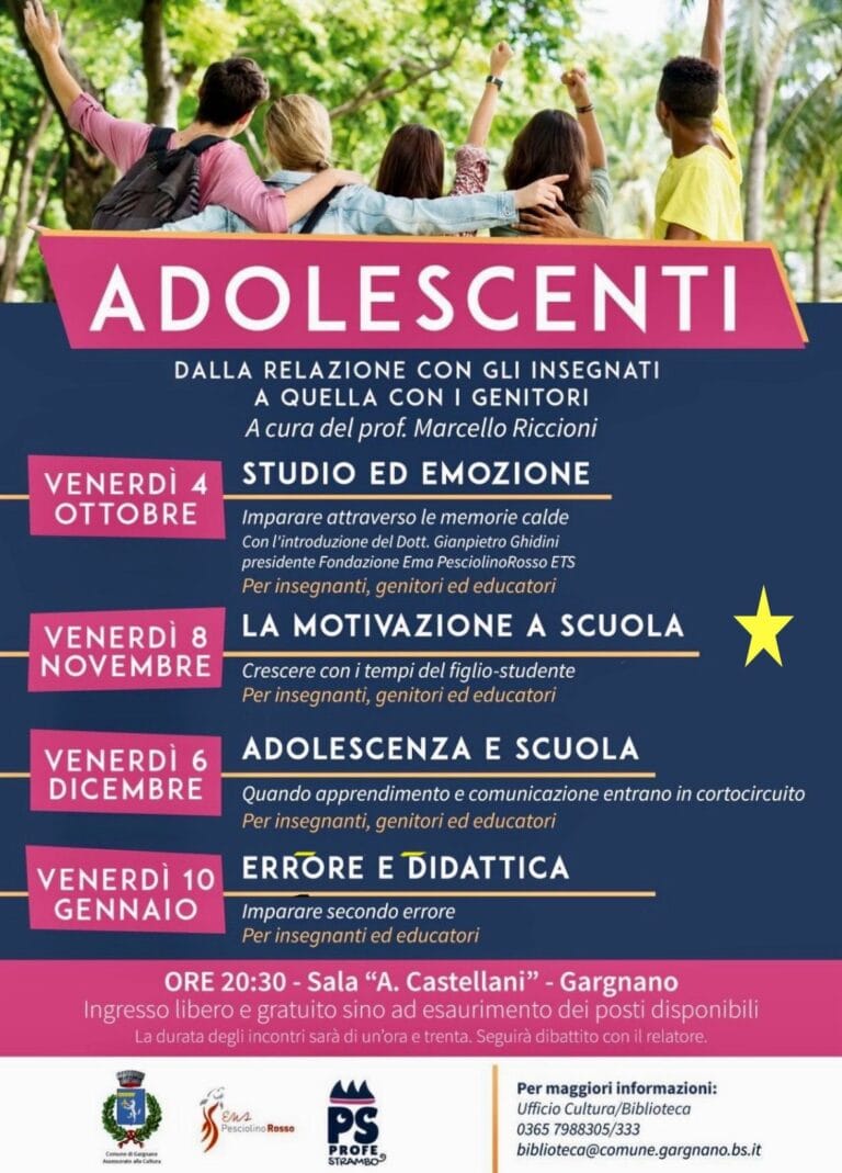 Adolescenti Meeting Cycle: Dialogue between Teachers, Parents, and Educators in Gargnano