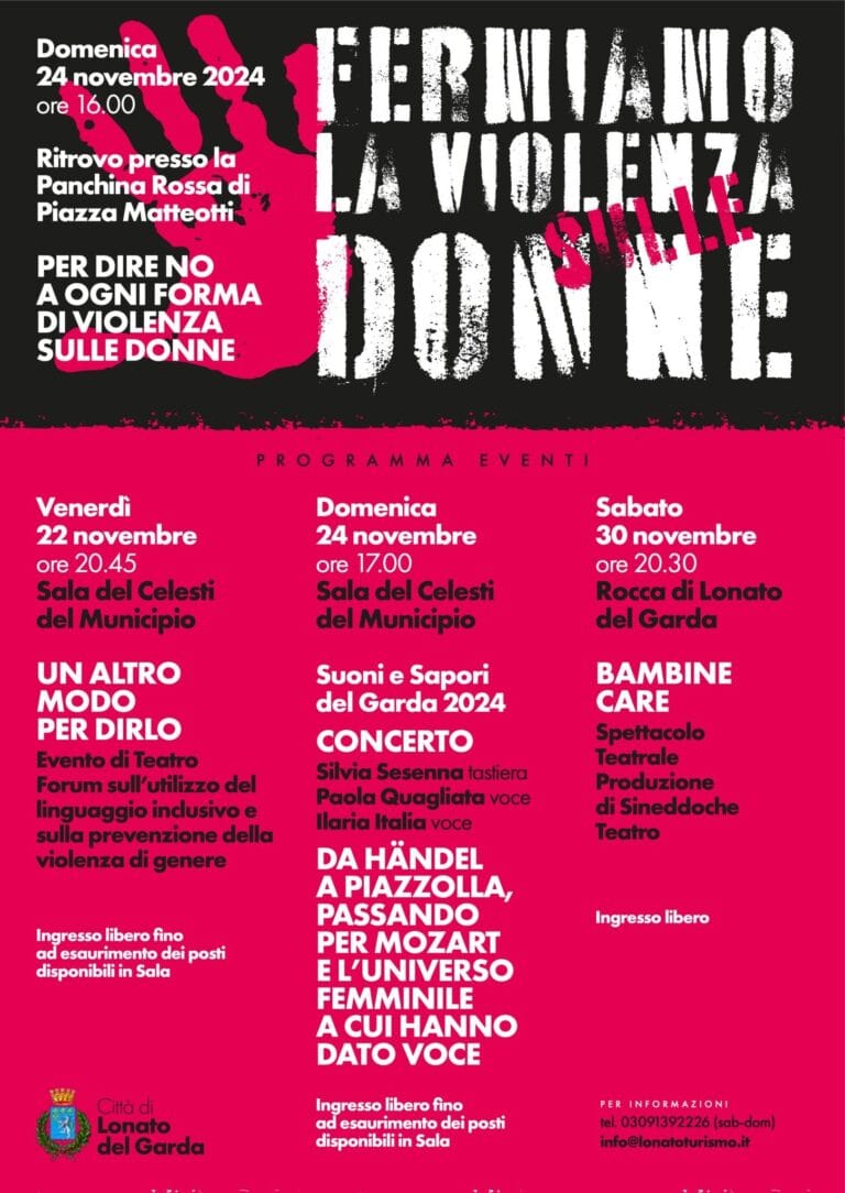 Initiatives in Lonato del Garda for the International Day for the Elimination of Violence Against Women