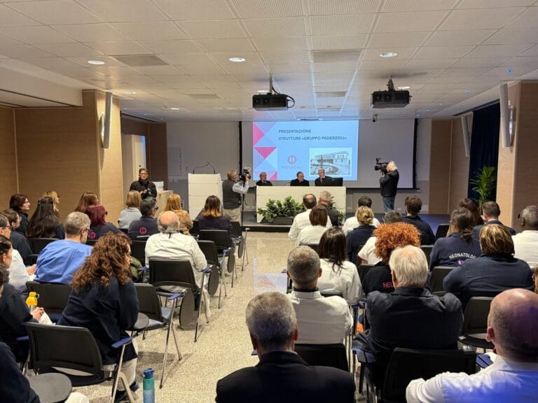 Visit of Mons. Domenico Pompili to the Dott. Pederzoli Service Center in Castelnuovo del Garda