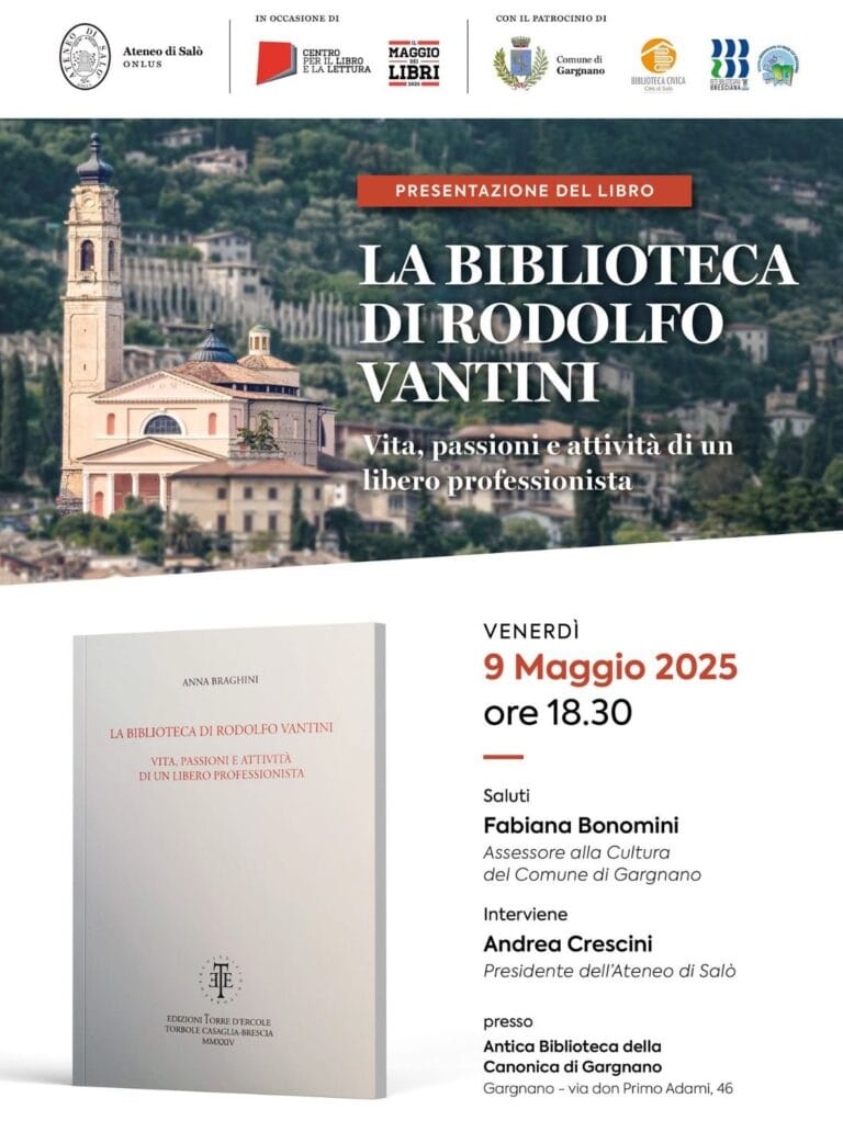 Life and passions of Rodolfo Vantini: Book presentation in Gargnano