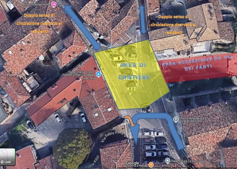 Construction Site in Piazza Corlo: Renovation Works Begin in the Heart of Lonato