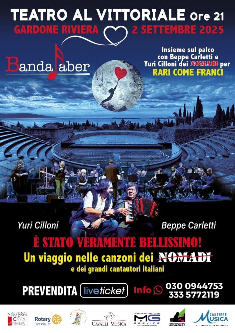 Concert at Vittoriale: Nomadi and BandaFaber together for the Raricomefranci project