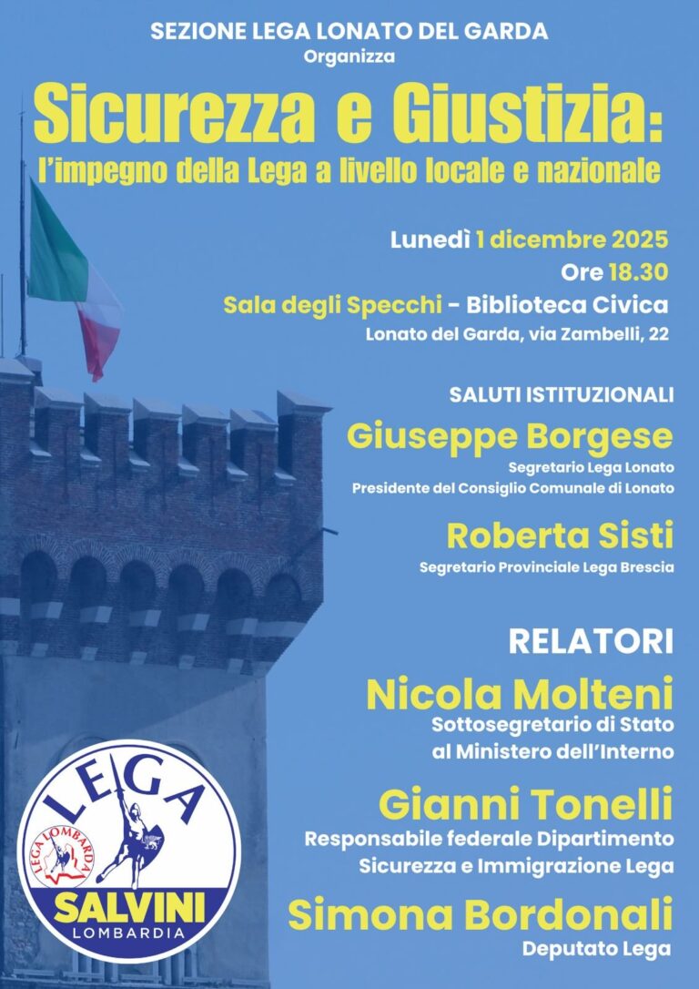 Security and Justice at the Center of the Debate: Conference in Lonato del Garda