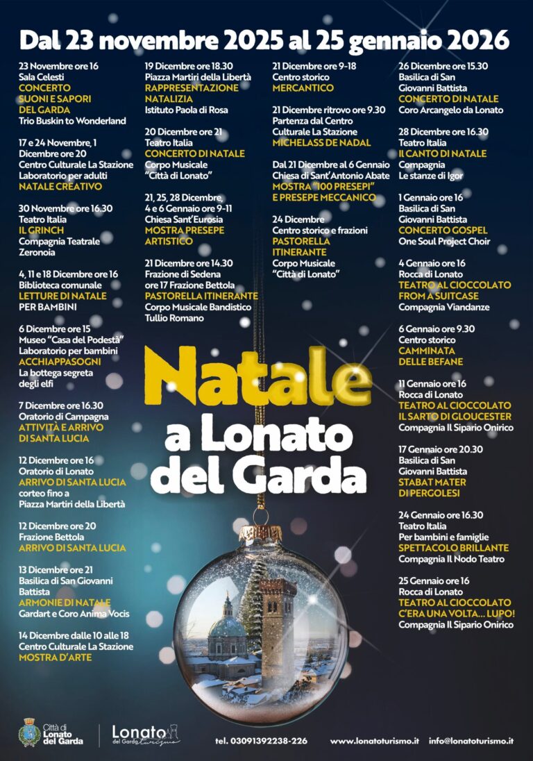 Lonato del Garda: a rich program of Christmas events for the 2025-2026 holidays
