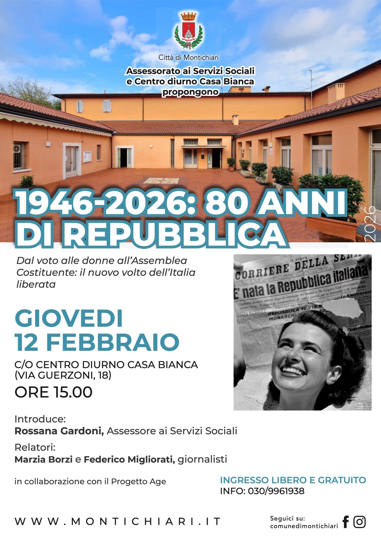 Montichiari Marks 80 Years of Republic with Historic Event at Daycare Center