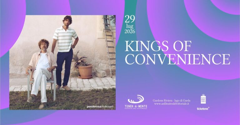 Kings of Convenience Announce Return to Vittoriale for 2026 Tener-a-mente Festival