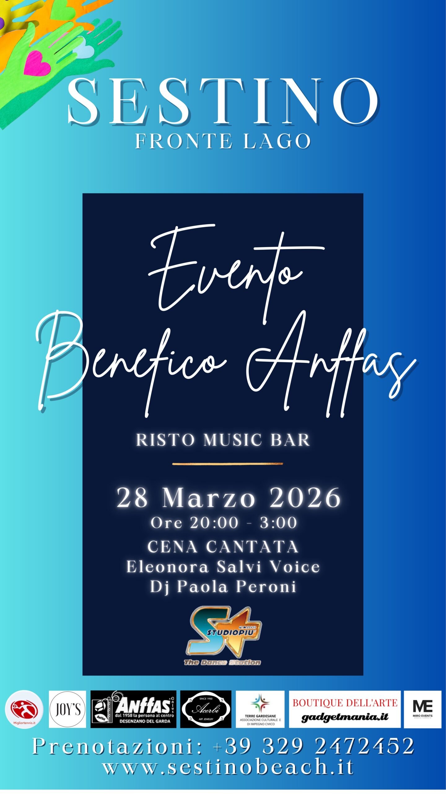 Singing Dinner at Sestino Beach to Support ANFFAS on March 28