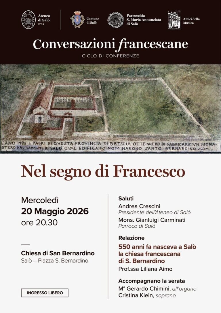 Salò Hosts Conference at San Bernardino to Mark 550th Anniversary of Franciscan Convent