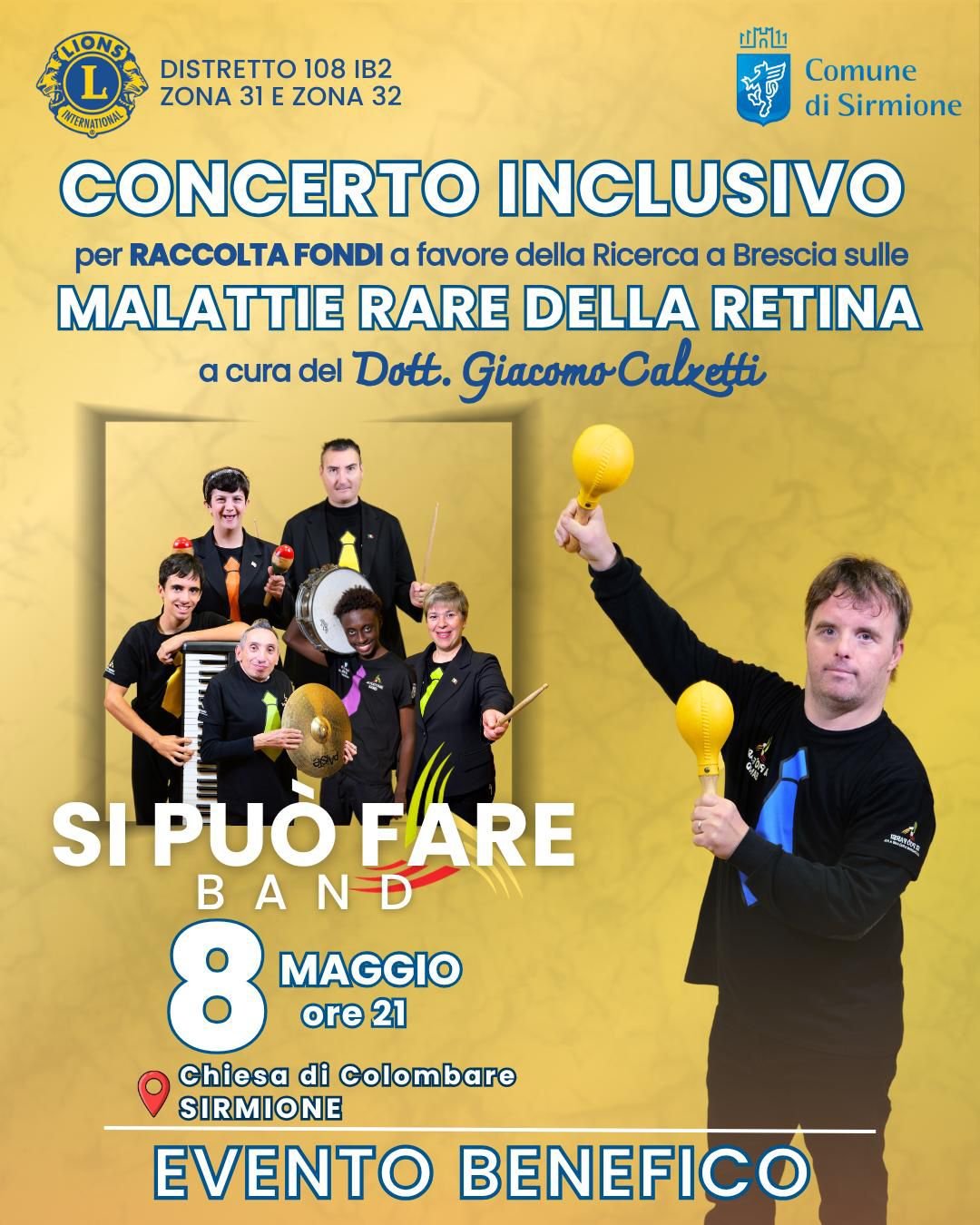 Rare Retinal Diseases Take Center Stage in Sirmione as Inclusive Concert Features Si può fare Band