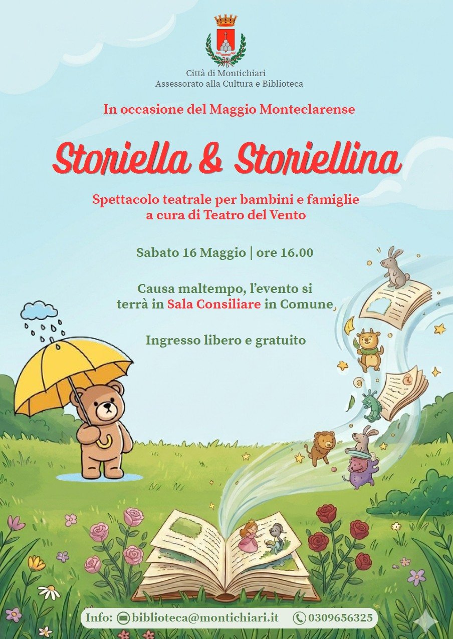 Storiella & Storiellina Show Relocated to Montichiari Council Chamber