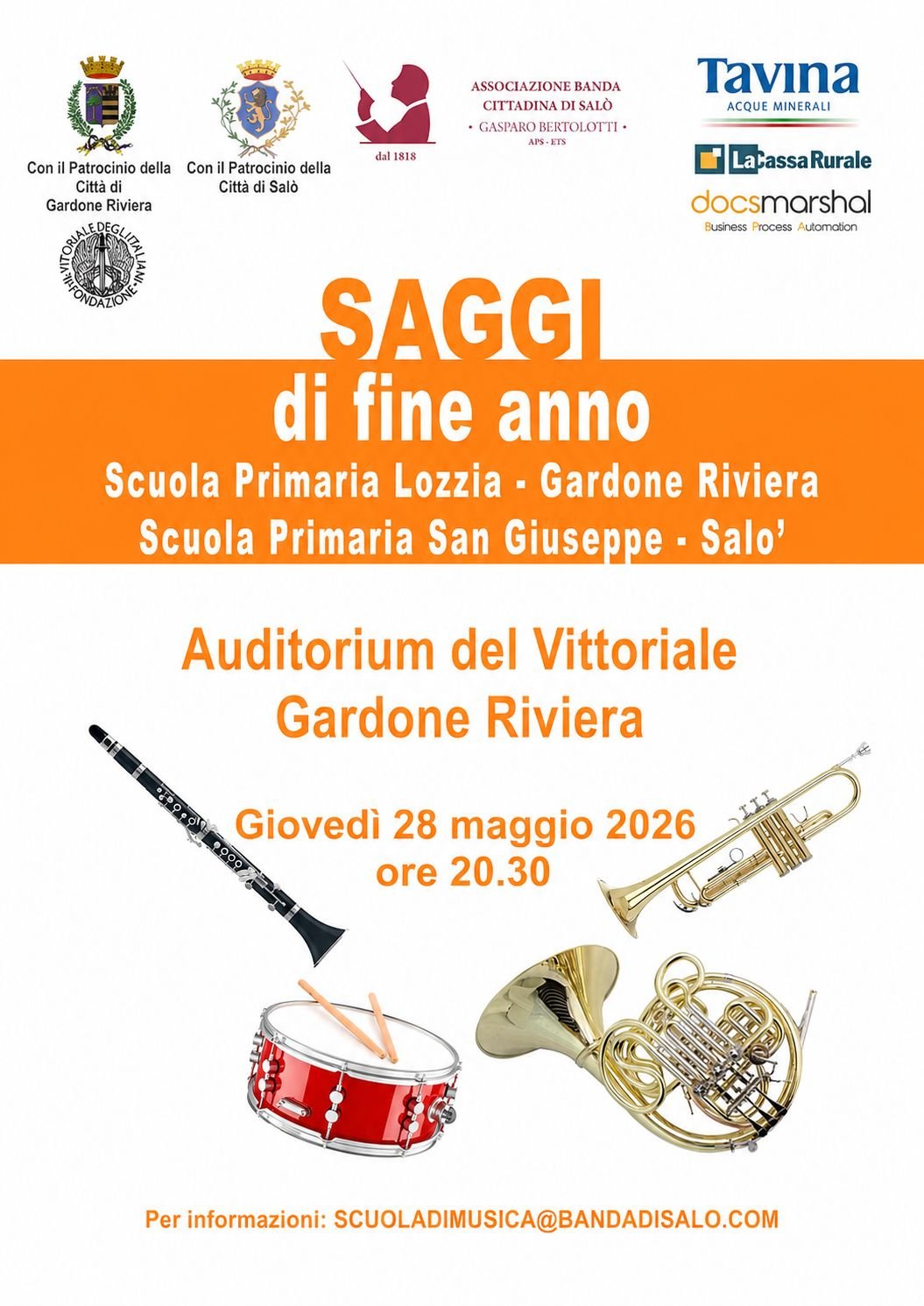 Music and Tradition Take Center Stage at the Vittoriale for Gardone and Salò's Year-End Recital