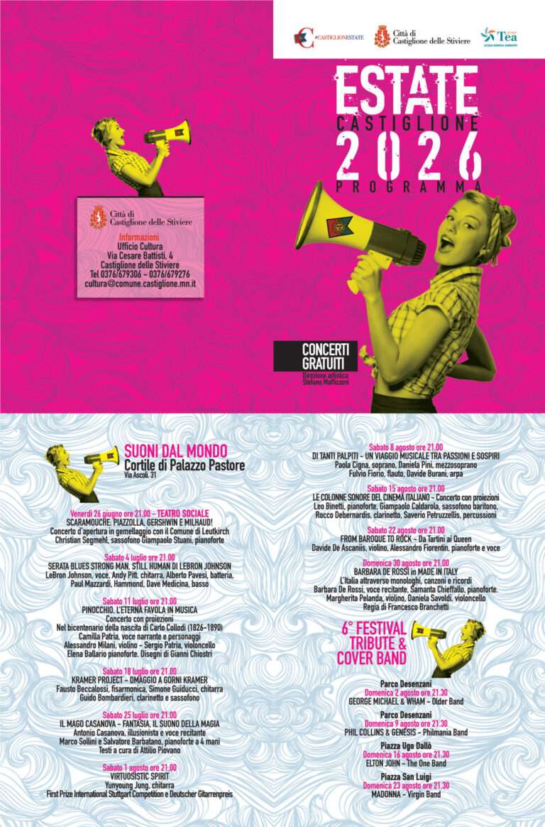 Castiglione delle Stiviere: From June 26, CastiglionEstate Returns With Free Concerts and Shows