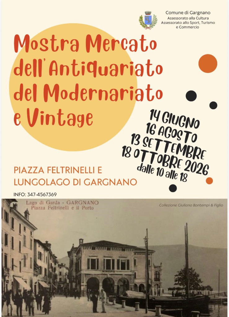 Antiques, Mid-Century Modern and Vintage Market Returns to Gargnano