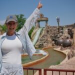 Michelle Hunziker Visits Gardaland Resort With Daughters Sole and Celeste