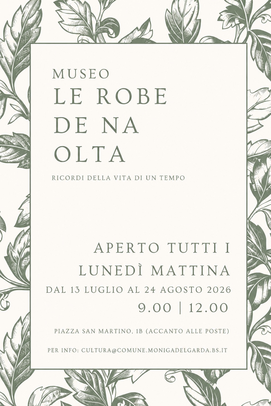 Le Robe de na Olta Museum Reopens in Moniga, Celebrating Rural Traditions