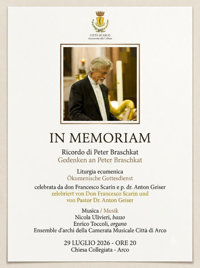 Peter Braschkat Remembered in Arco at Collegiata Church Ceremony
