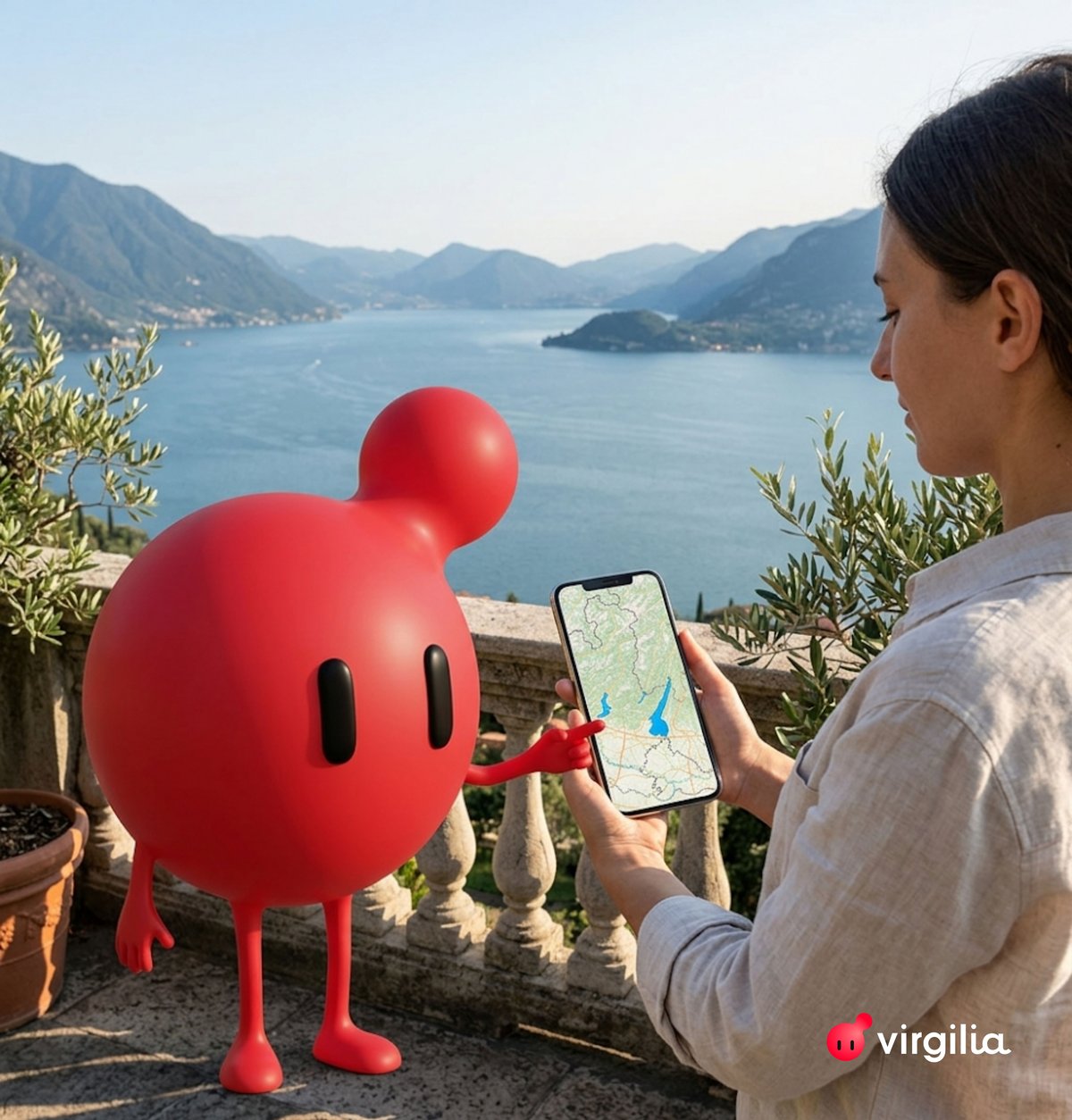 Virgilia AI map on phone