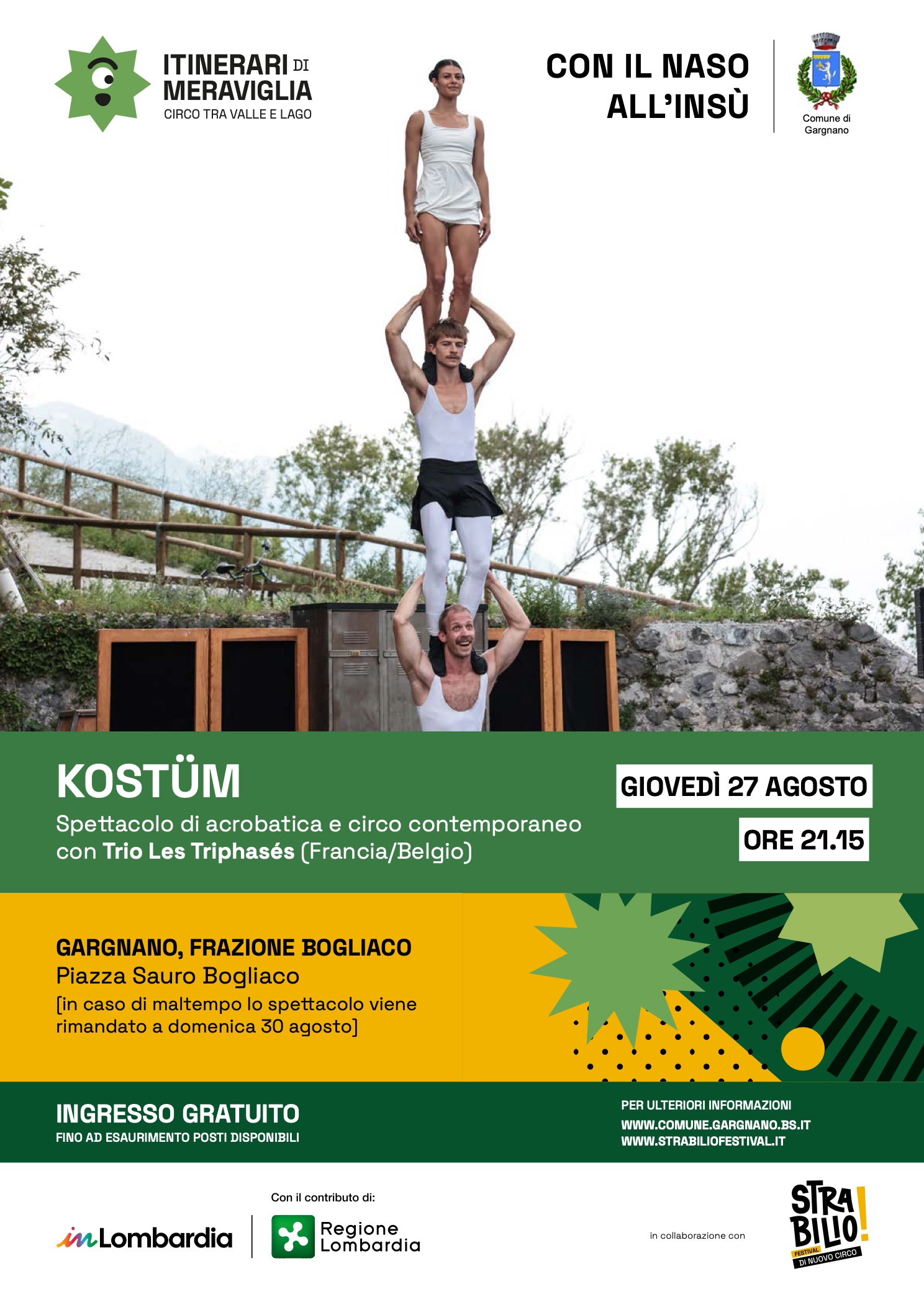 Kostüm brings contemporary circus acrobatics to Bogliaco