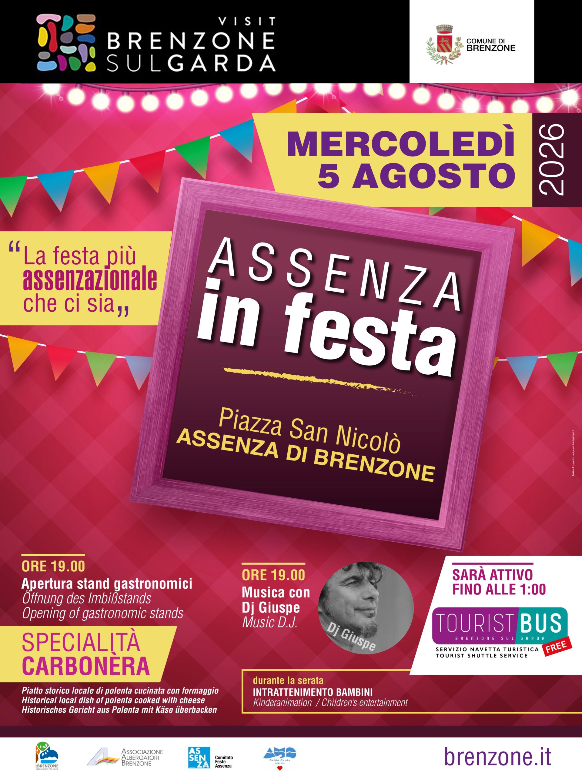 Assenza in Festa Returns to Brenzone With Food Stalls, Live Music and Free Shuttle Bus