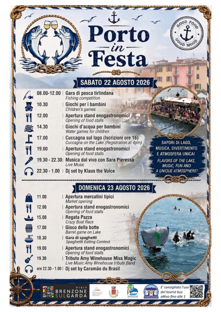 Porto in Festa Returns to Brenzone on August 22 and 23