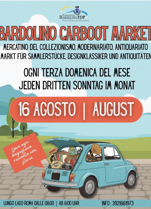 Bardolino Car Boot Market Returns August 16 Along the Lakeside in Rome