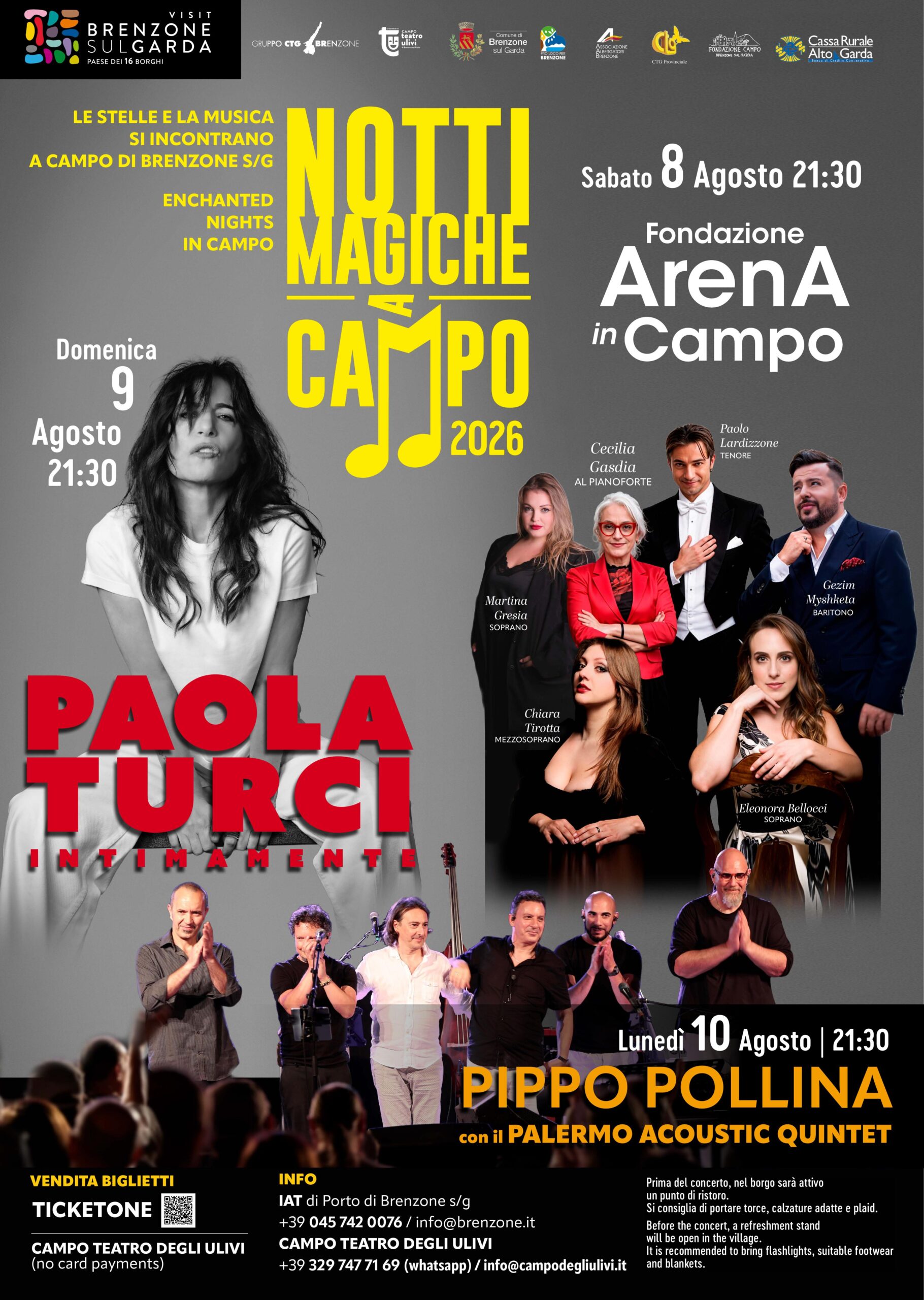 Brenzone: Three Nights of Music and Entertainment at Campo with Notti Magiche