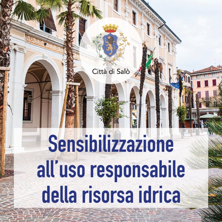 Salò Urges Residents to Cut Water Use to Essential Needs