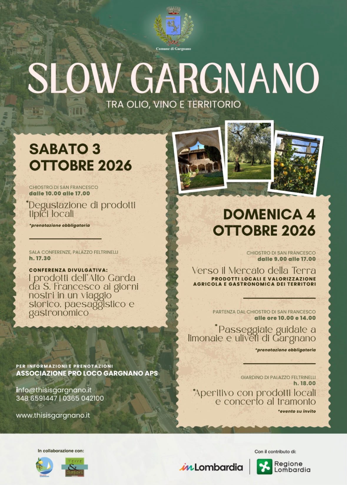 Gargnano: Sorella Natura to Slow Gargnano, events set for late September and early October