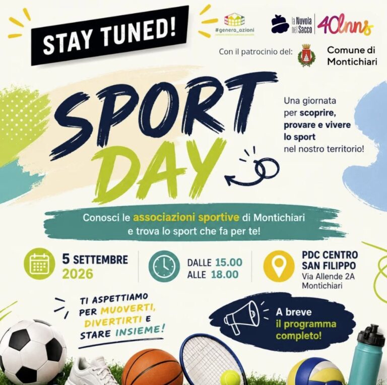 Sport Day returns to Montichiari Saturday afternoon at Centro San Filippo