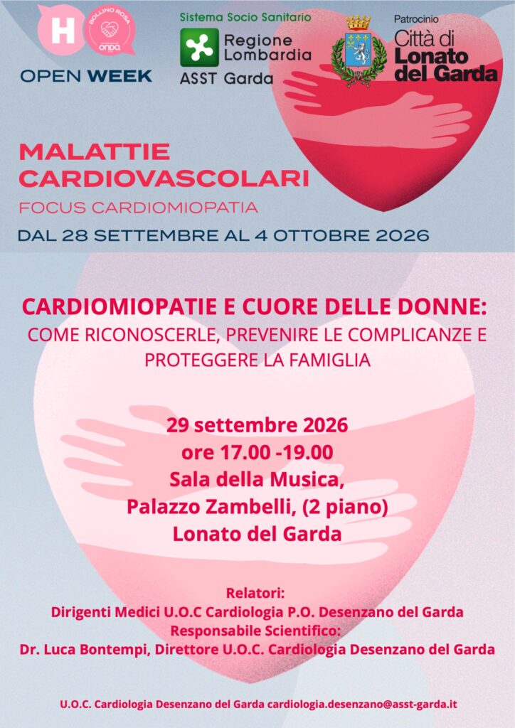 Women’s Cardiomyopathy: Event in Lonato del Garda on September 29