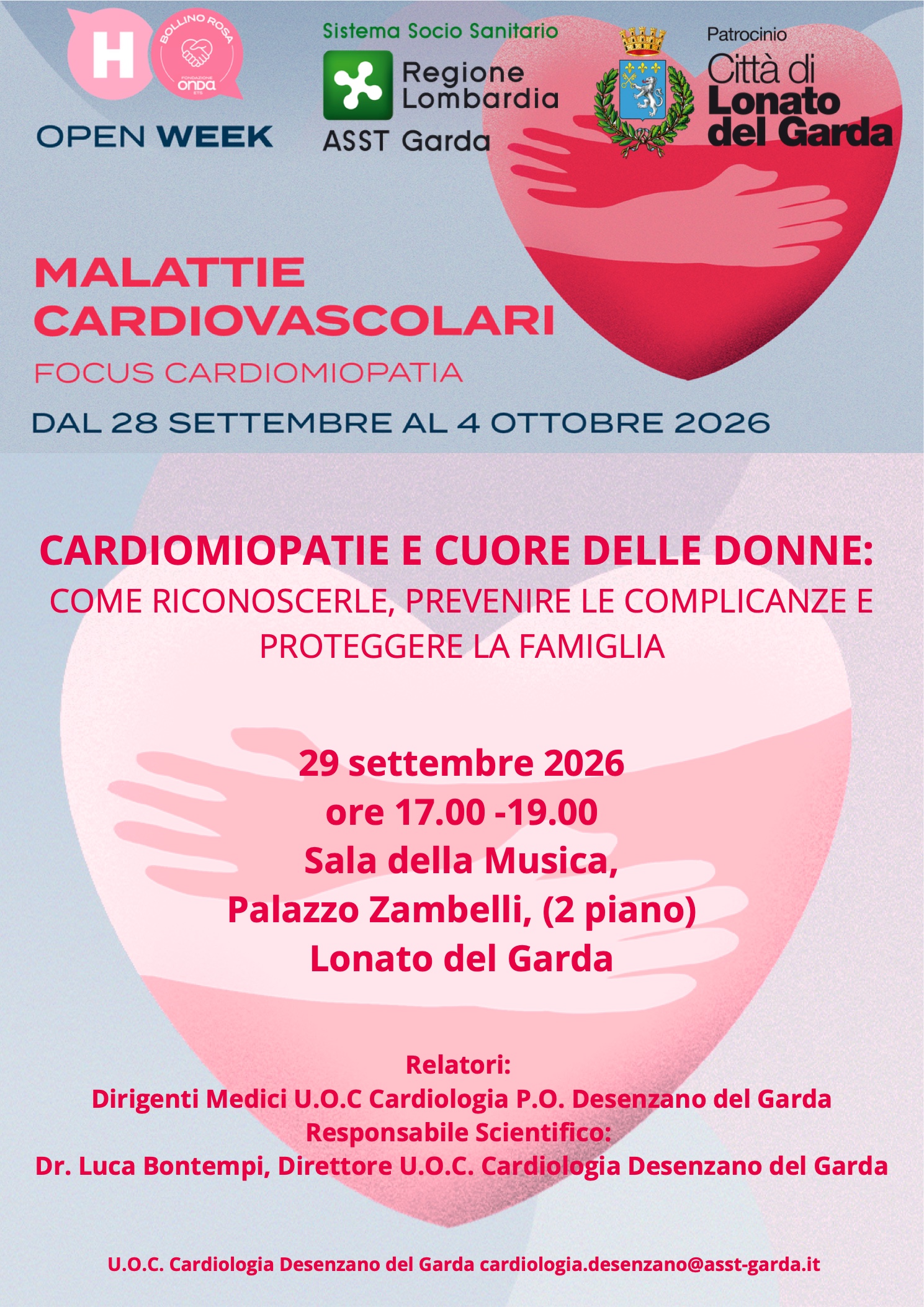 Women’s Cardiomyopathy: Event in Lonato del Garda on September 29