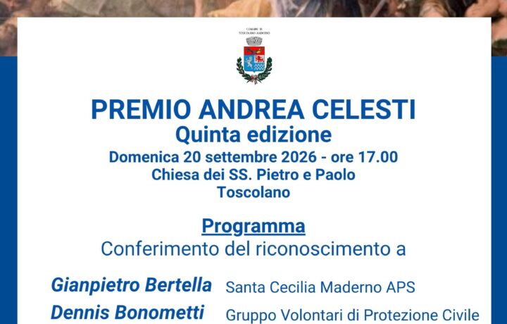 Fifth Andrea Celesti Prize Set for September 20 in Toscolano Maderno