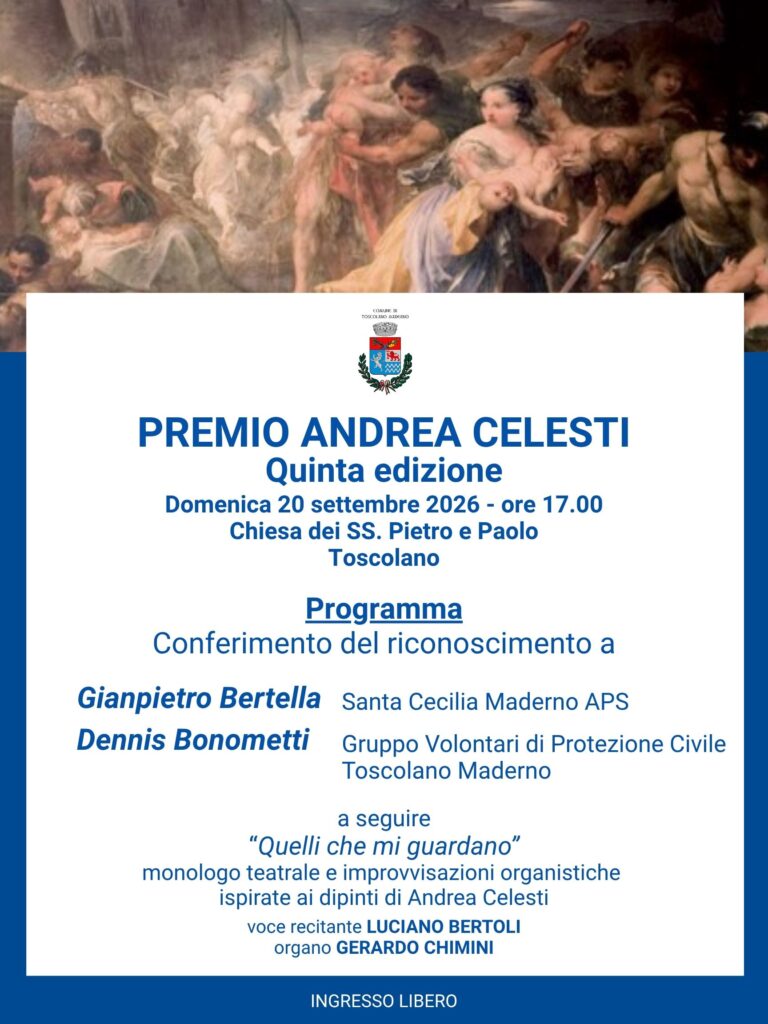 Fifth Andrea Celesti Prize Set for September 20 in Toscolano Maderno