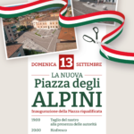 Piazza degli Alpini to Be Inaugurated Sunday, Sept. 13 in Castelnuovo
