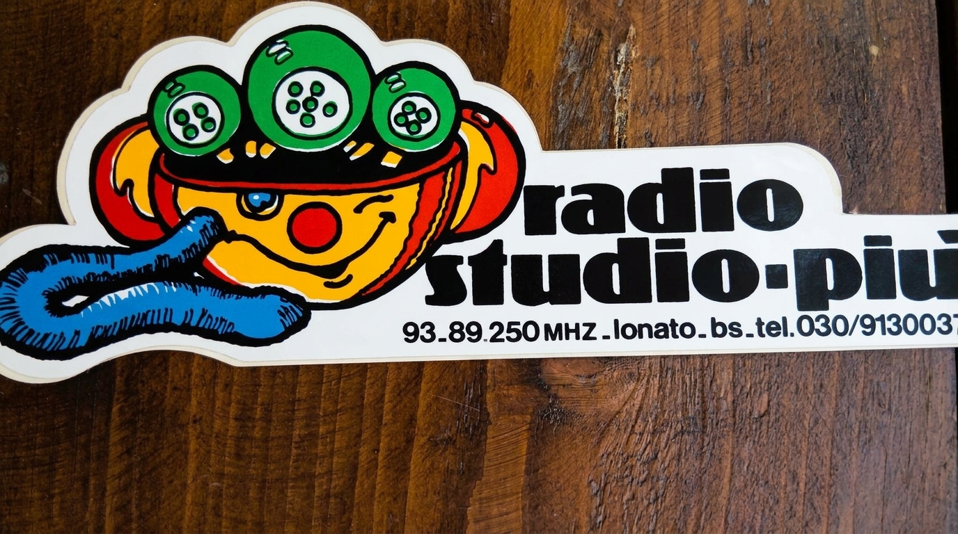 Radio Studio Piu vintage sticker logo