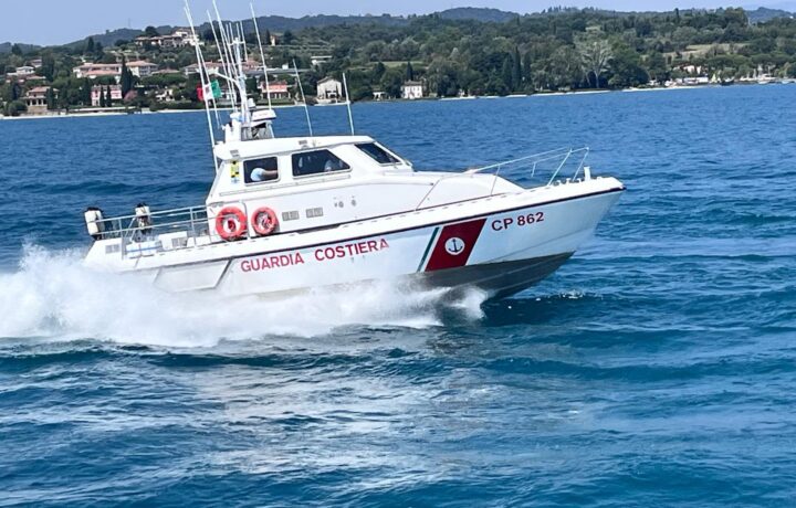 Italian Coast Guard patrol vessel operating on Lake Garda waters
