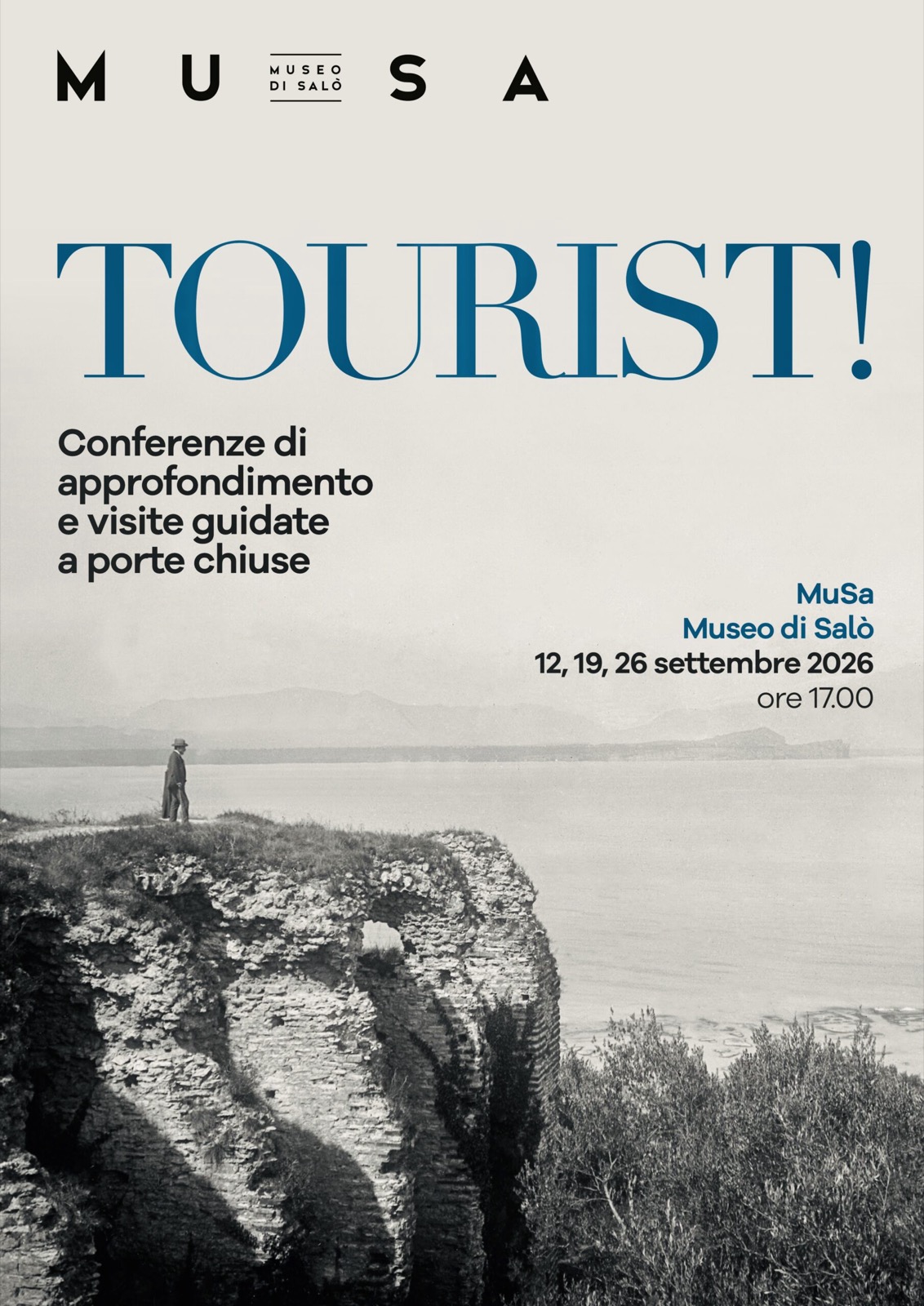 TOURIST exhibition banner and historic travel art at MuSa Museo di Salò