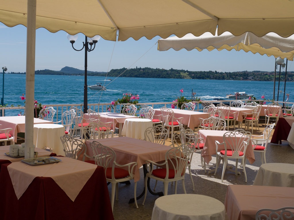 Lakeside Liberty facade of historic Palazzo Wimmer built in 1909 as Kurhaus in Gardone Riviera
